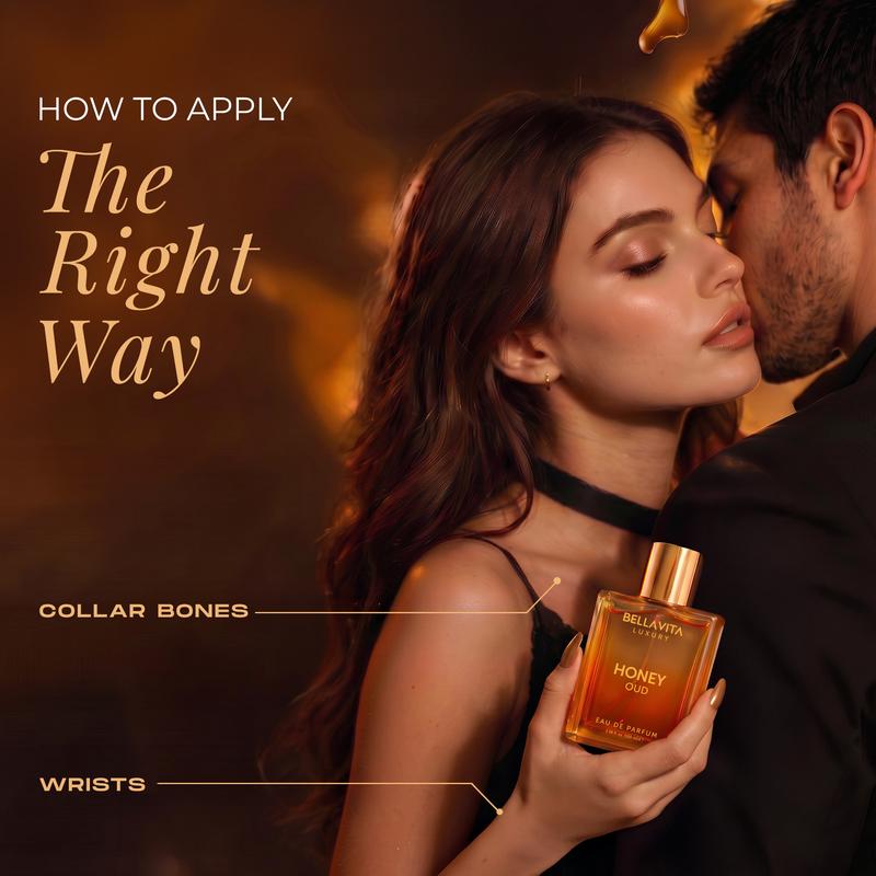 Bella Vita Luxury's Honey Oud | Eau de Parfum 100ml (3.4 fl oz) | Patchouli, Vanilla, Bergamot | Floral & Spicy | Made with Clean & Vegan Essentials Oils | Cruelty Free Fragrance Perfume