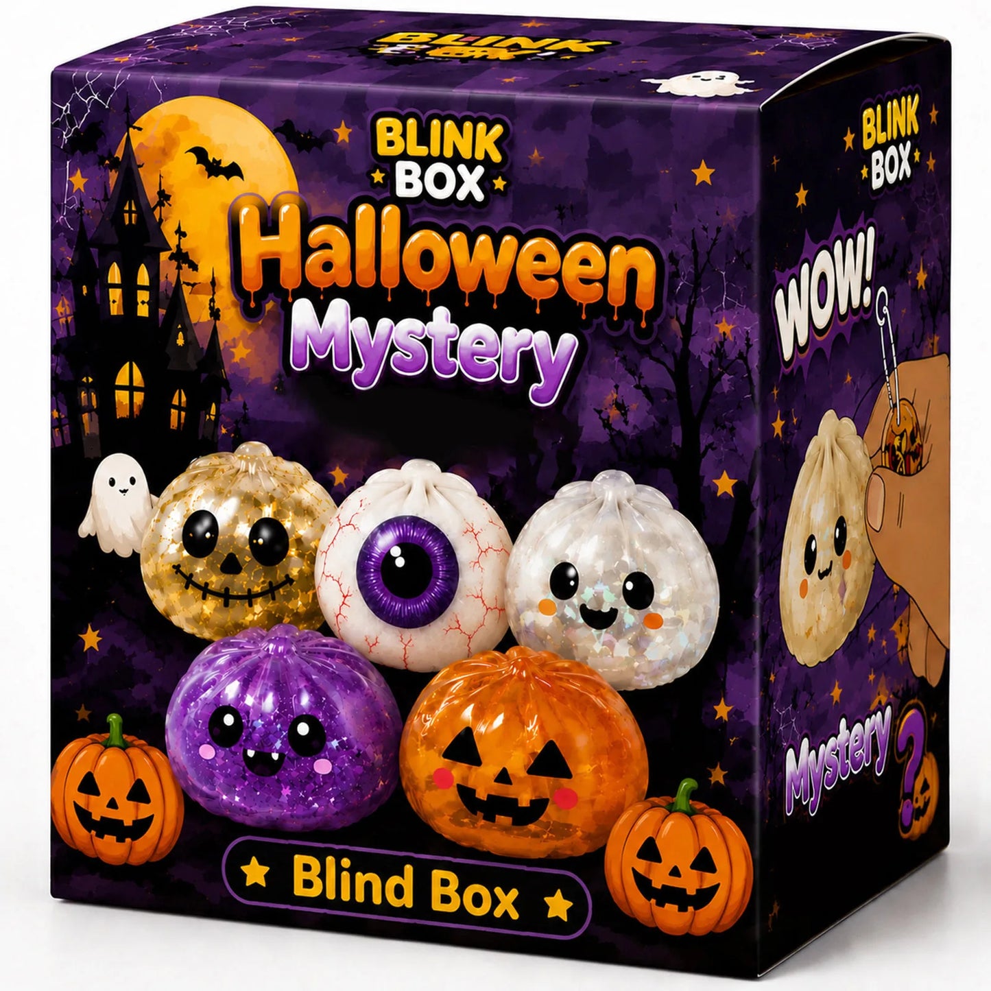 🎃 Set de juguetes antiestrés Maruko con forma de fantasma de Halloween. Perfectos para aliviar el estrés, divertirse y sorprender en fiestas de Halloween. Ideales como relleno para bolsas de dulces y regalos originales para niños y adultos. 👻