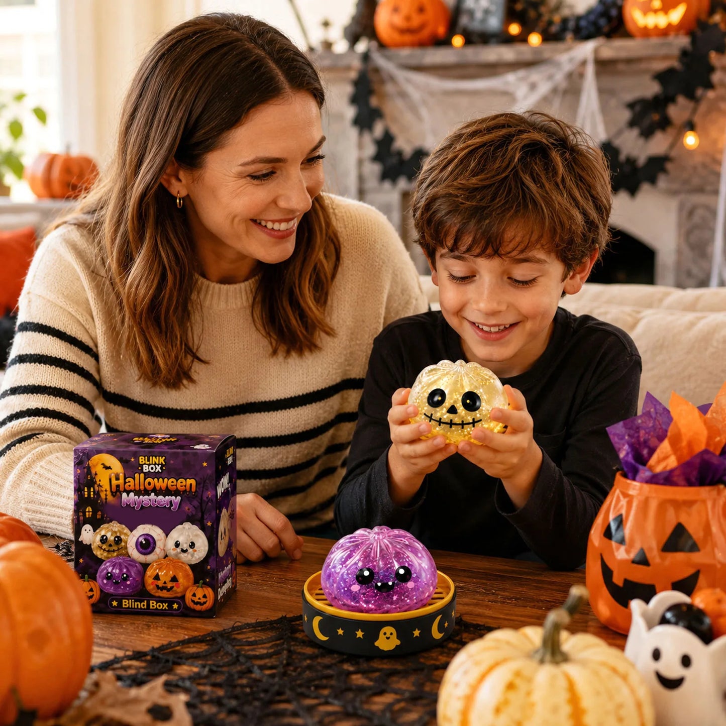 🎃 Set de juguetes antiestrés Maruko con forma de fantasma de Halloween. Perfectos para aliviar el estrés, divertirse y sorprender en fiestas de Halloween. Ideales como relleno para bolsas de dulces y regalos originales para niños y adultos. 👻