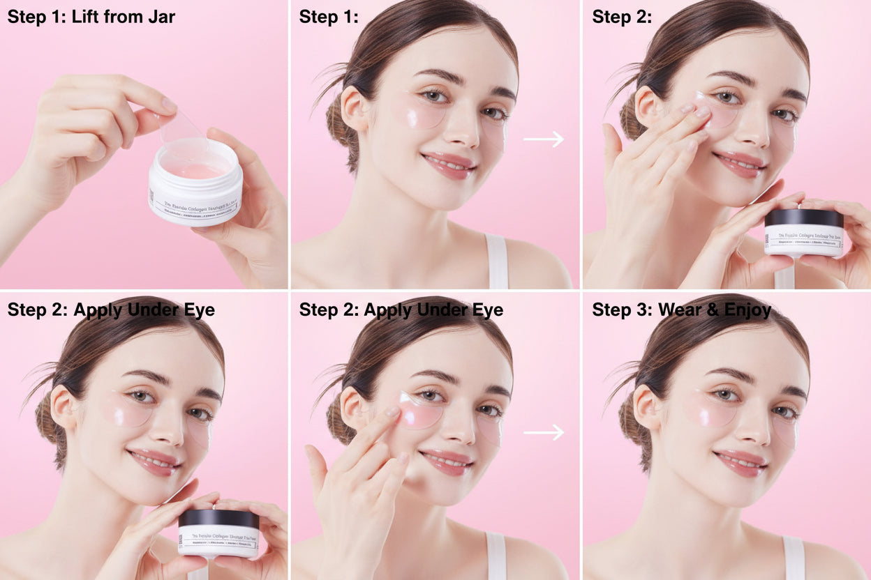 Parche de ojos Hydrogel con Colágeno – Antiarrugas y Ojeras